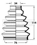 FIRST LINE Пыльник, приводной вал FCB2352